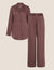Set Giftbox - Vegan Silk Long Sleeve Sleep Shirt & Wide Leg Sleep Pant - Garnet