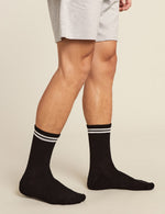 Men's Striped Cushioned Crew Socks
