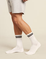 Men's Striped Cushioned Crew Socks