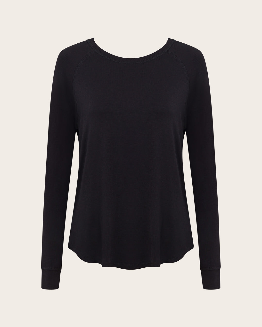 Goodnight Raglan Sleep Top - Black