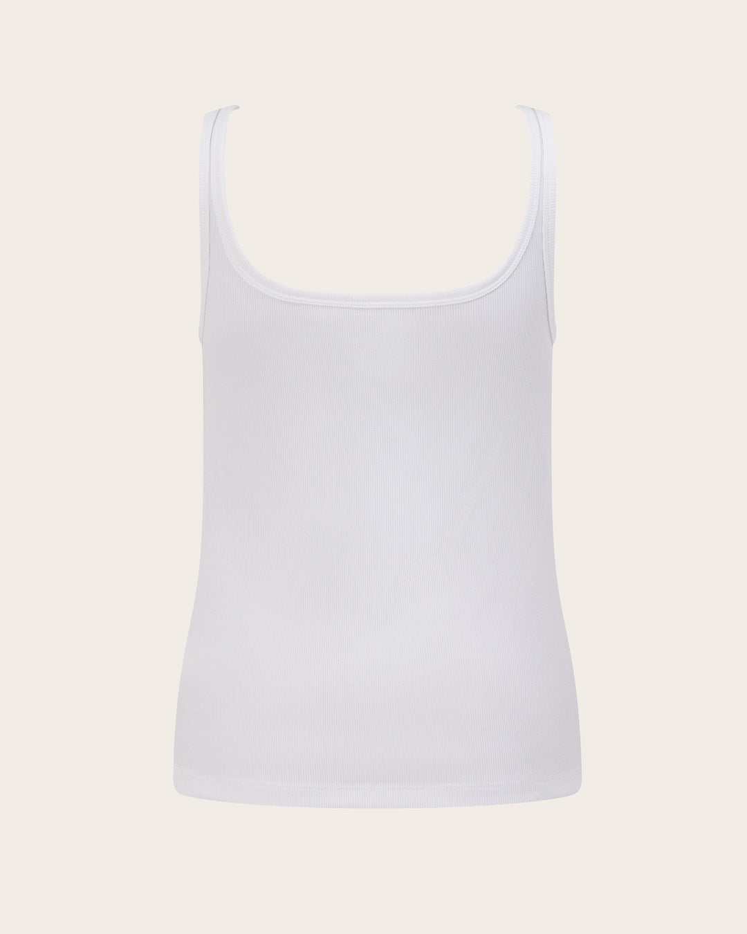 Women's Ribbed Tank Top - White