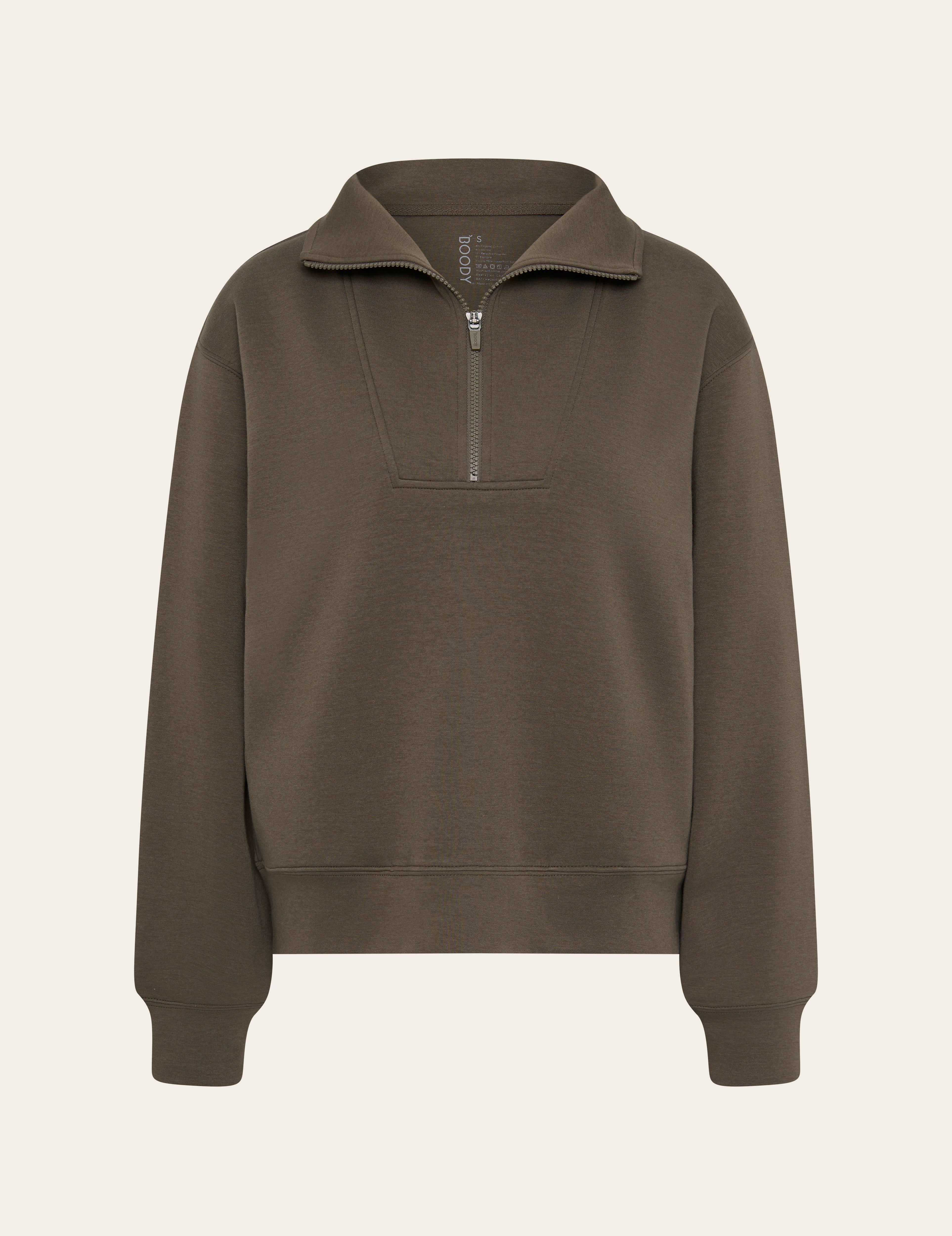 Women's Quarter Zip Sweater - Oyster