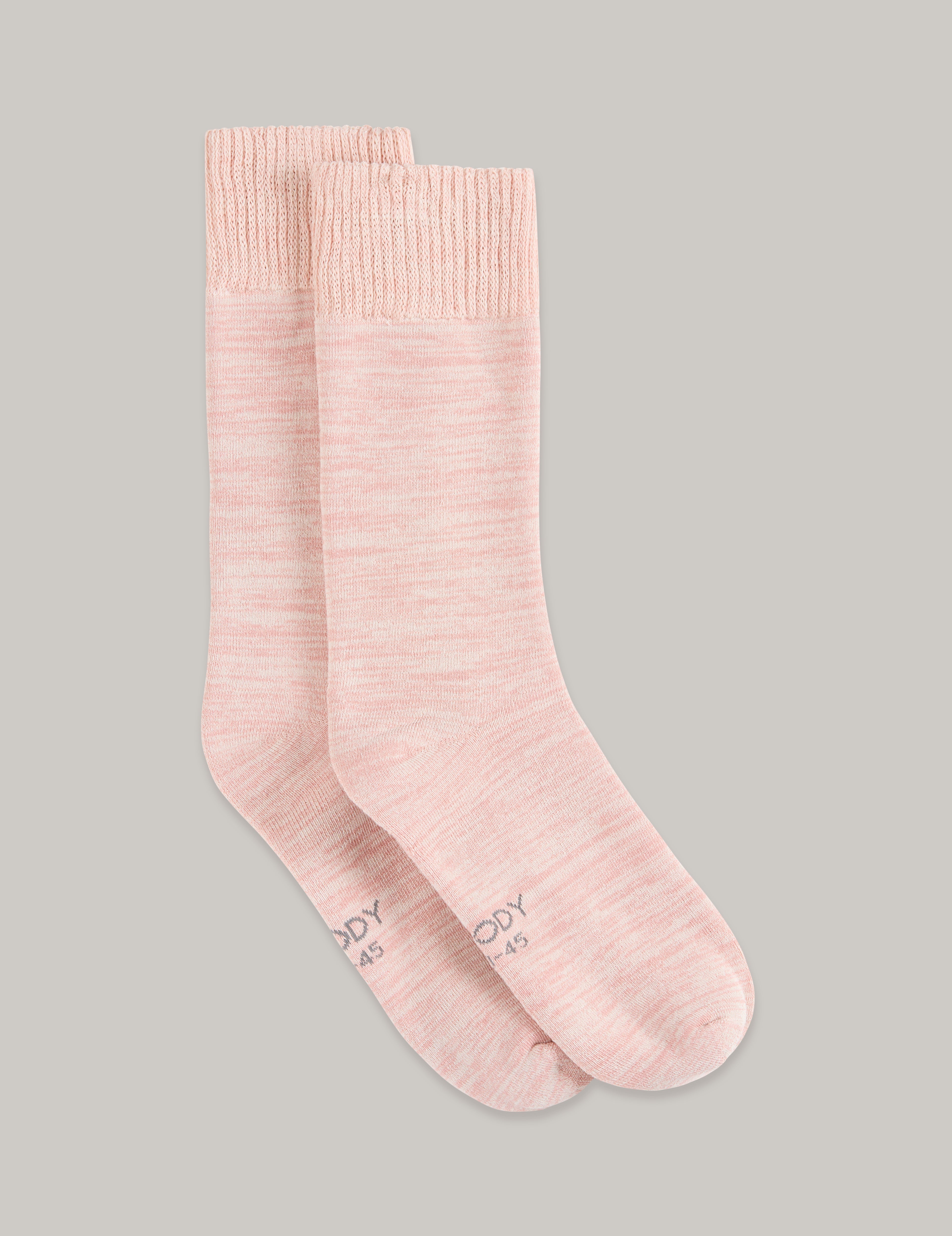 Chunky Bed Socks - Dusty Pink Marl