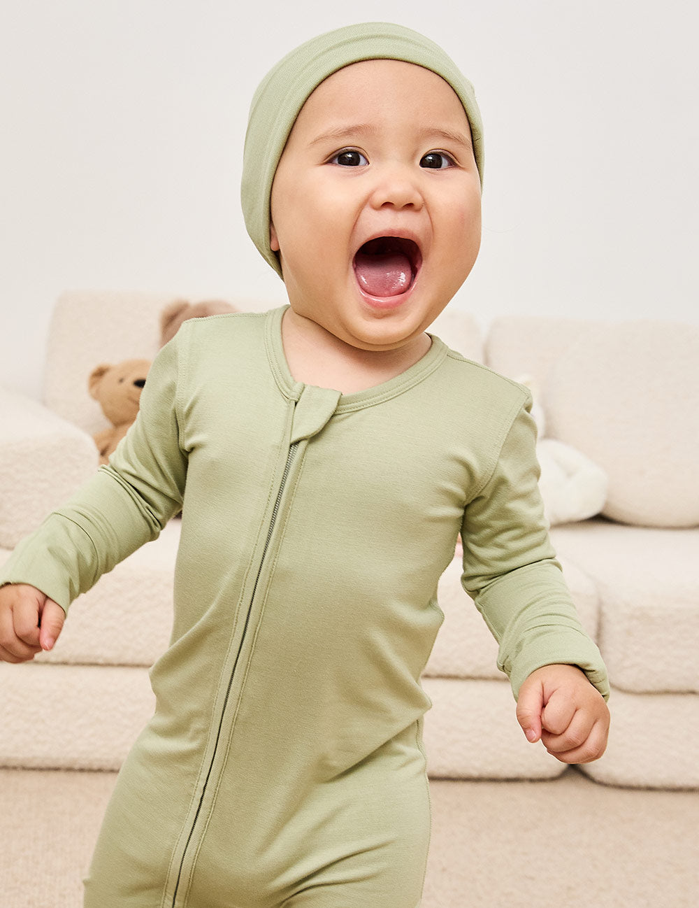 Baby Knotted Beanie - Sage