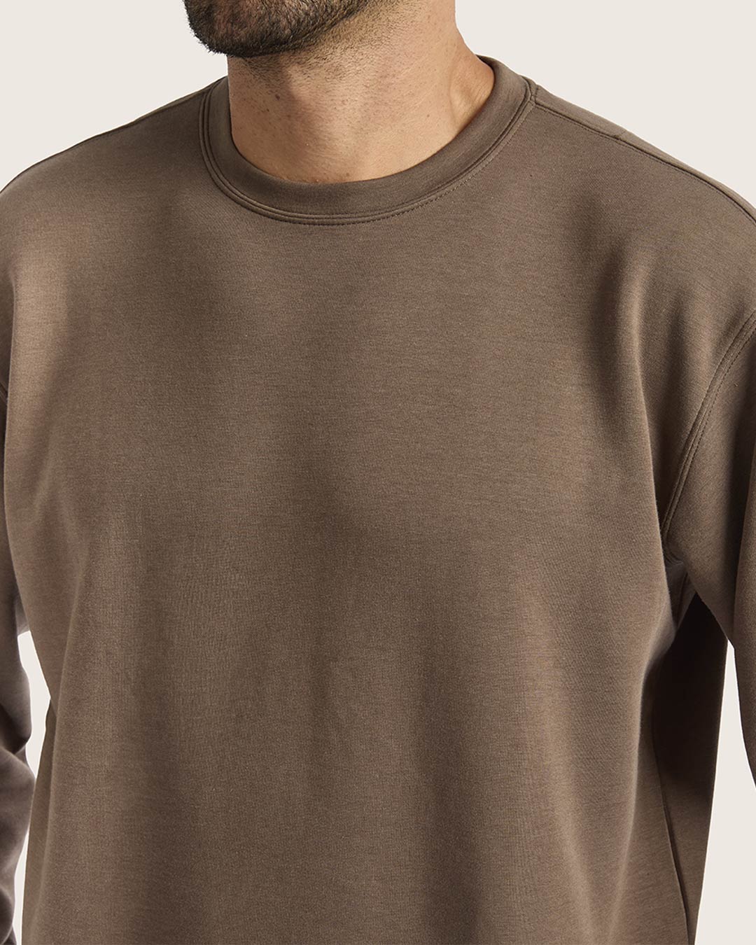 Men's Crew Neck Sweater - Oyster
