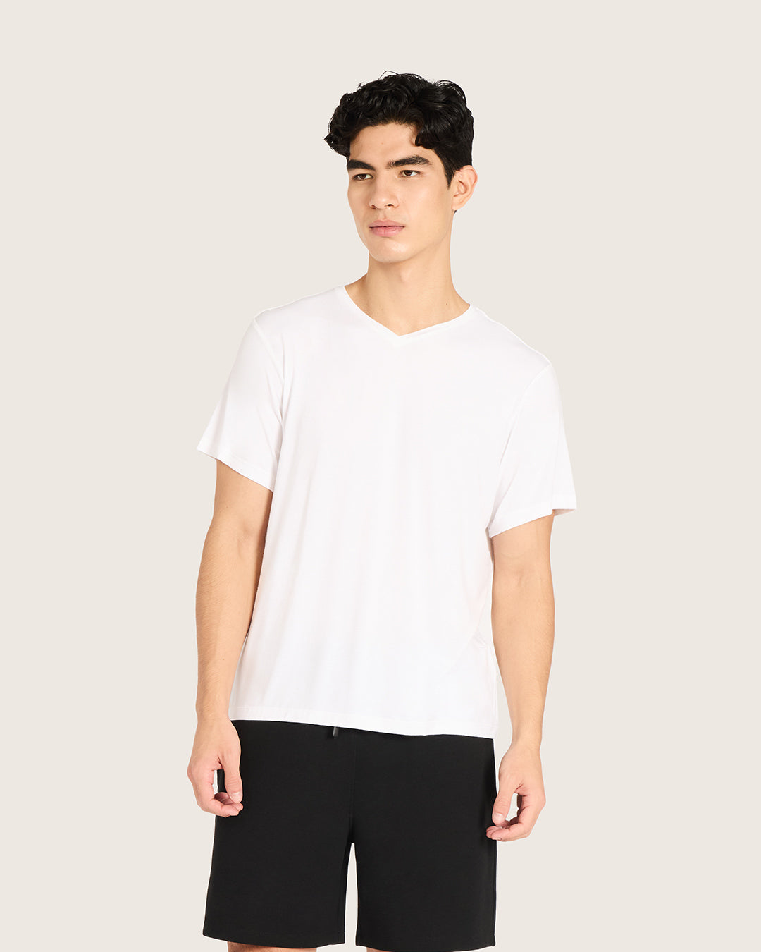 Men's Base Layer V-Neck T-Shirt - White