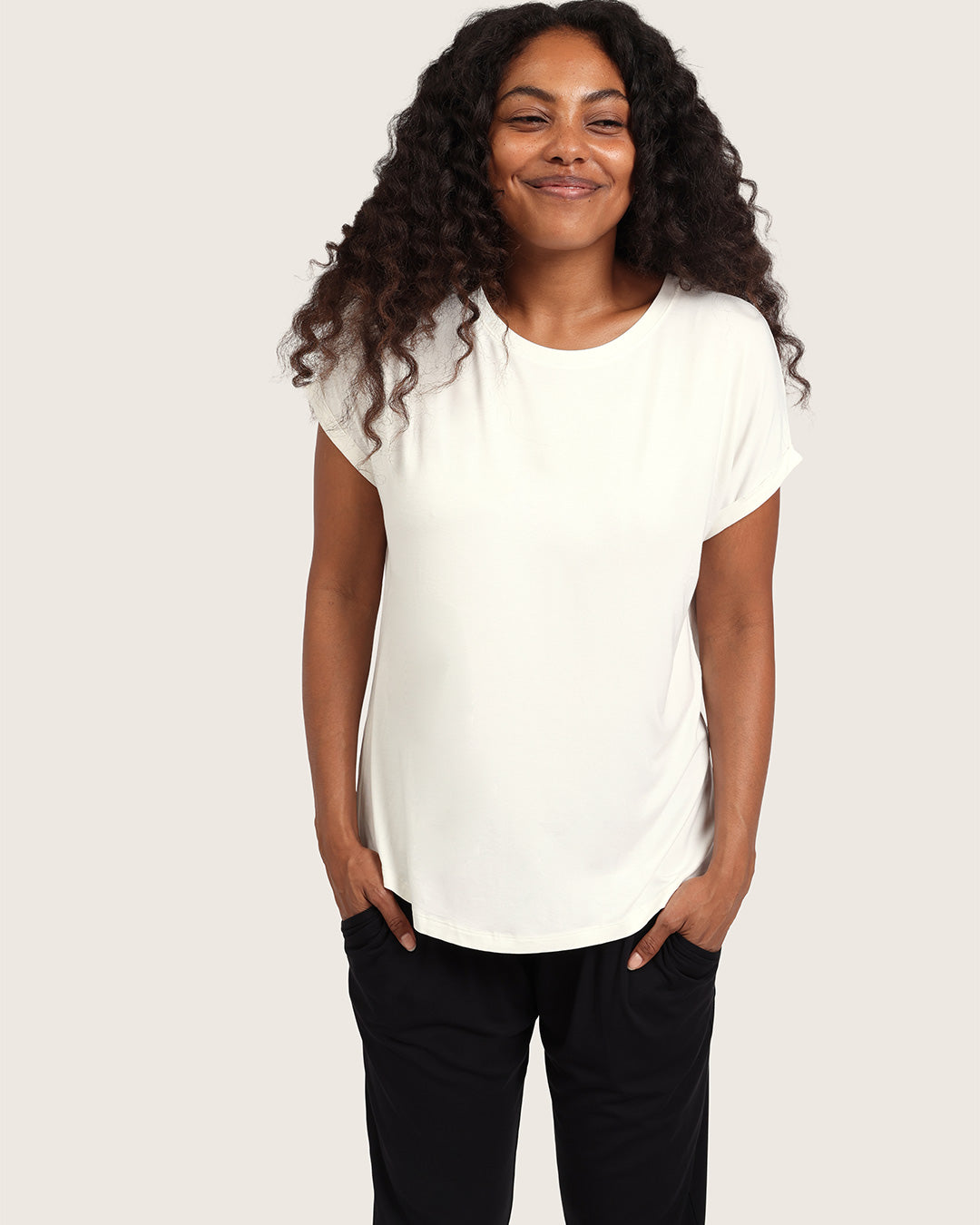 Downtime Lounge Top - Natural White