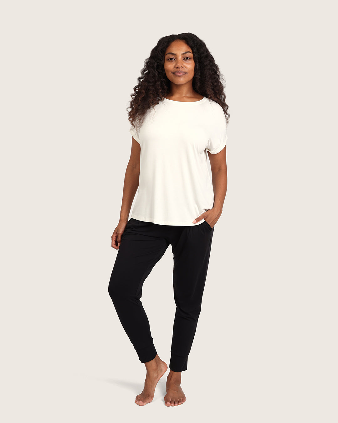 Downtime Lounge Top - Natural White