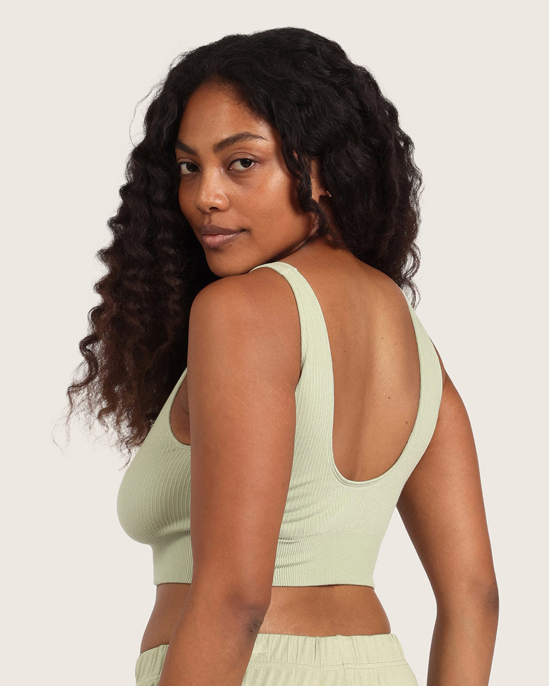 Ribbed Seamfree Crop-Sage