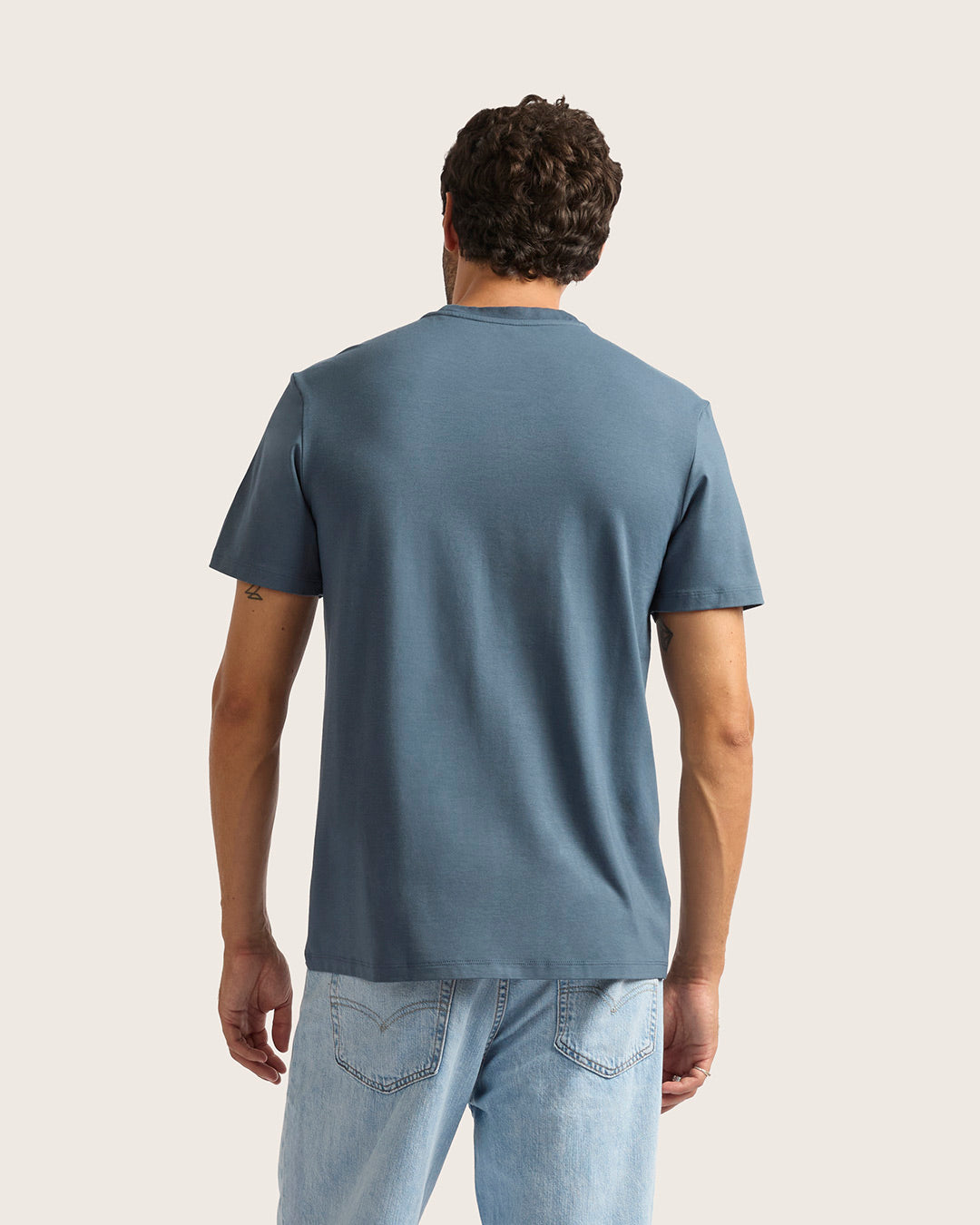 Men's Classic Crew Neck T-Shirt - Steel Blue