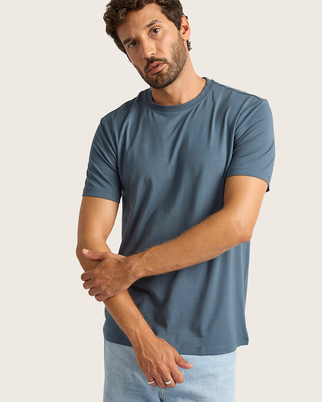 Men's Classic Crew Neck T-Shirt - Steel Blue