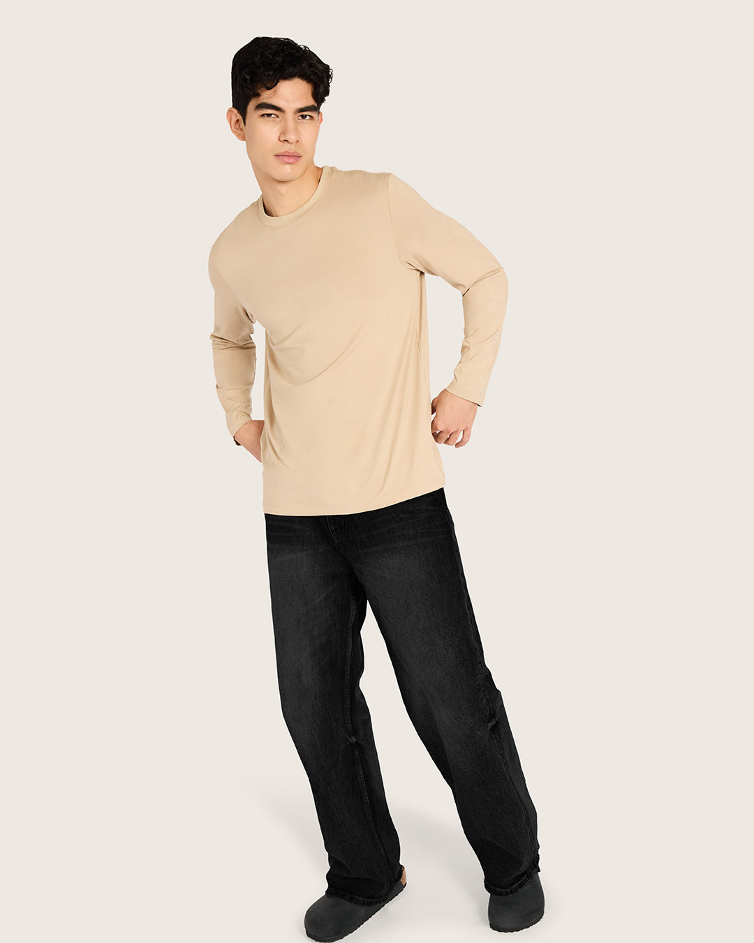 Men's Classic Long Sleeve T-Shirt - Stone