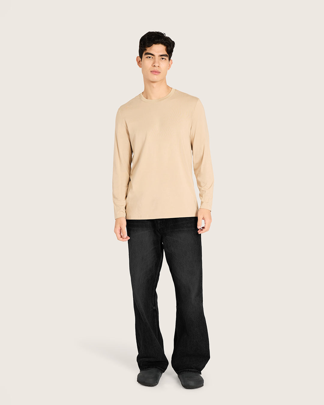 Men's Classic Long Sleeve T-Shirt - Stone