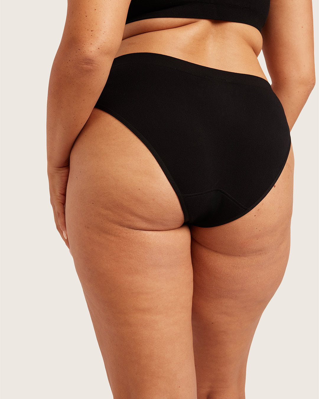 Period & Leak Proof - Hipster Bikini - Light - Black