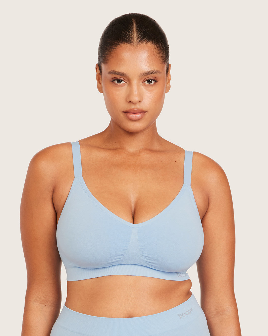 Wireless Full Bust T-Shirt Bra - Sky Blue