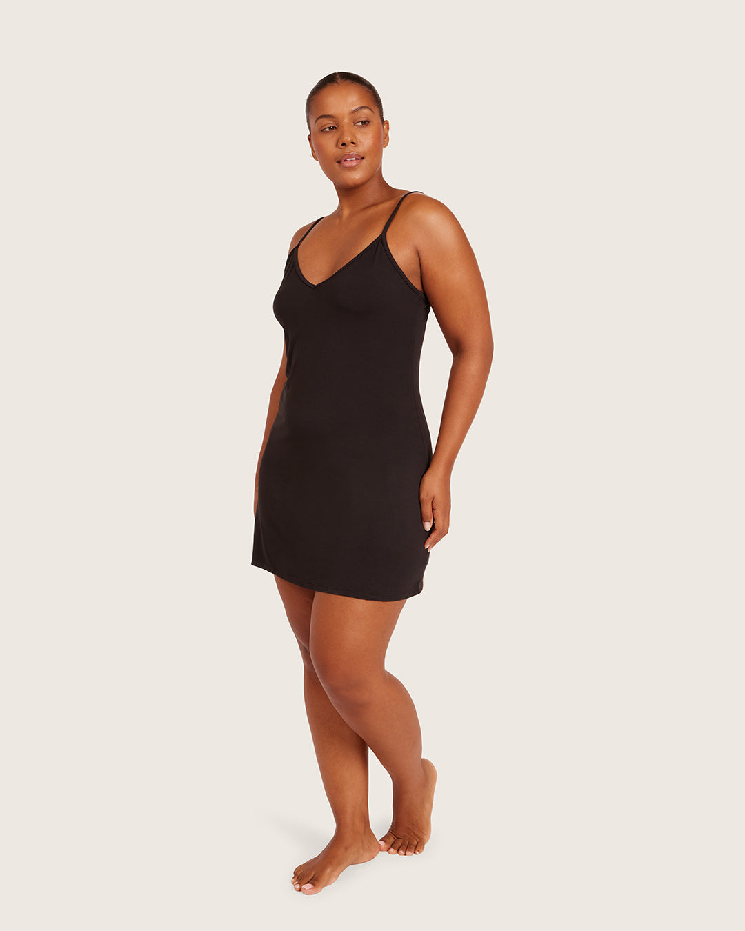 Base Layer V-Neck Slip-Black