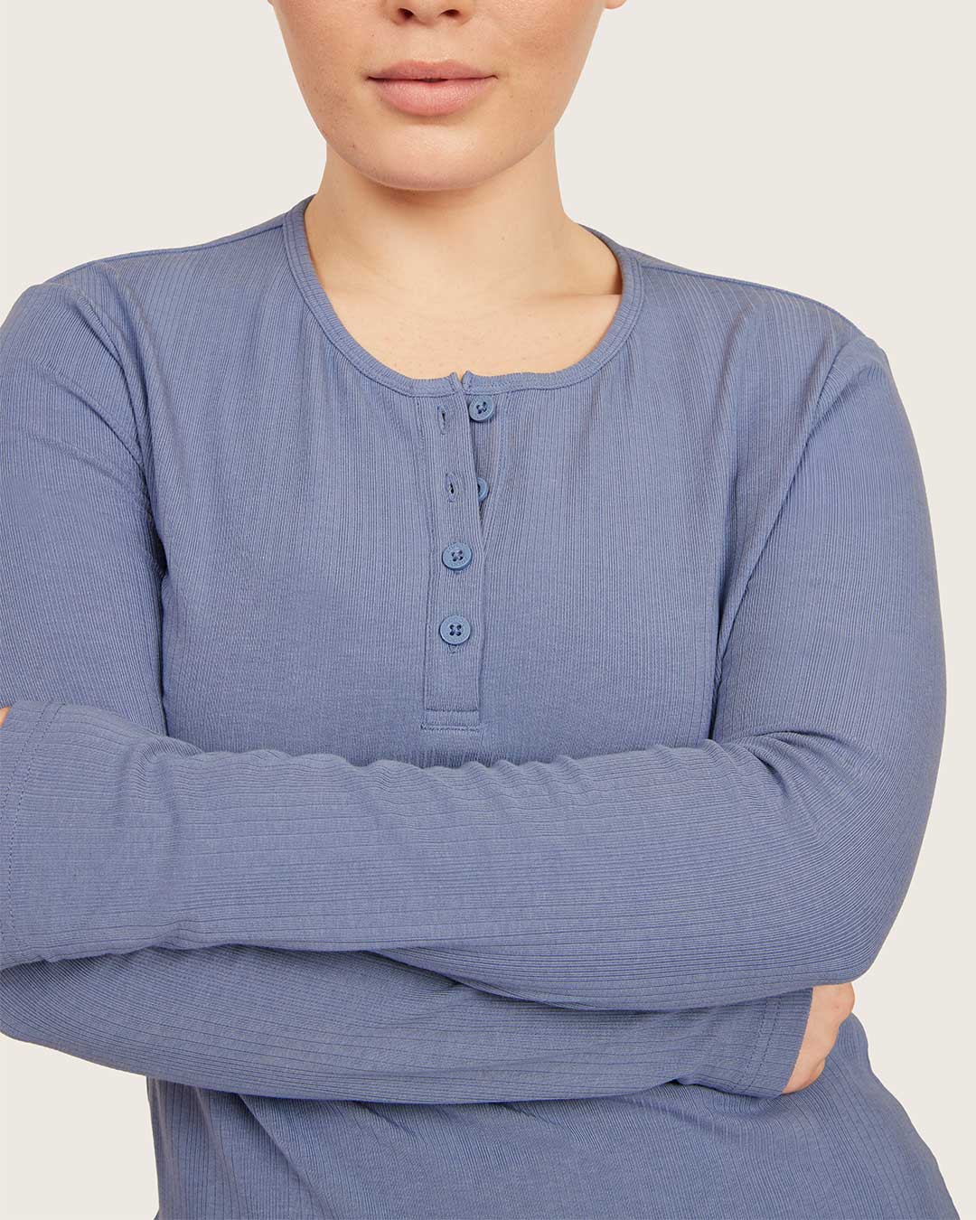 AiraRib Long Sleeve Henley Top