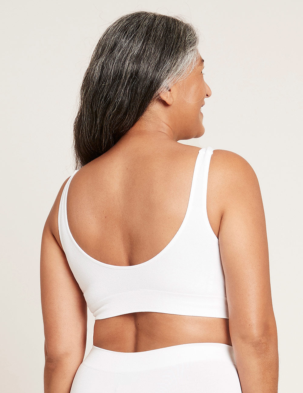 Seamfree Padded Crop Bra - White