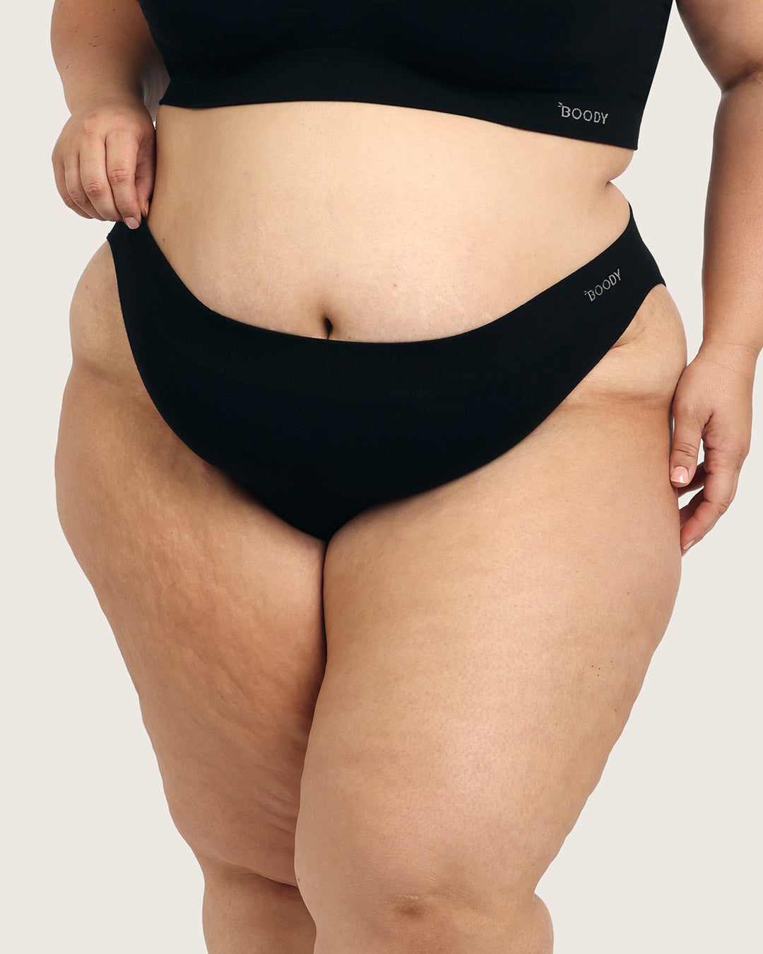 High Cut Full Briefs - Black