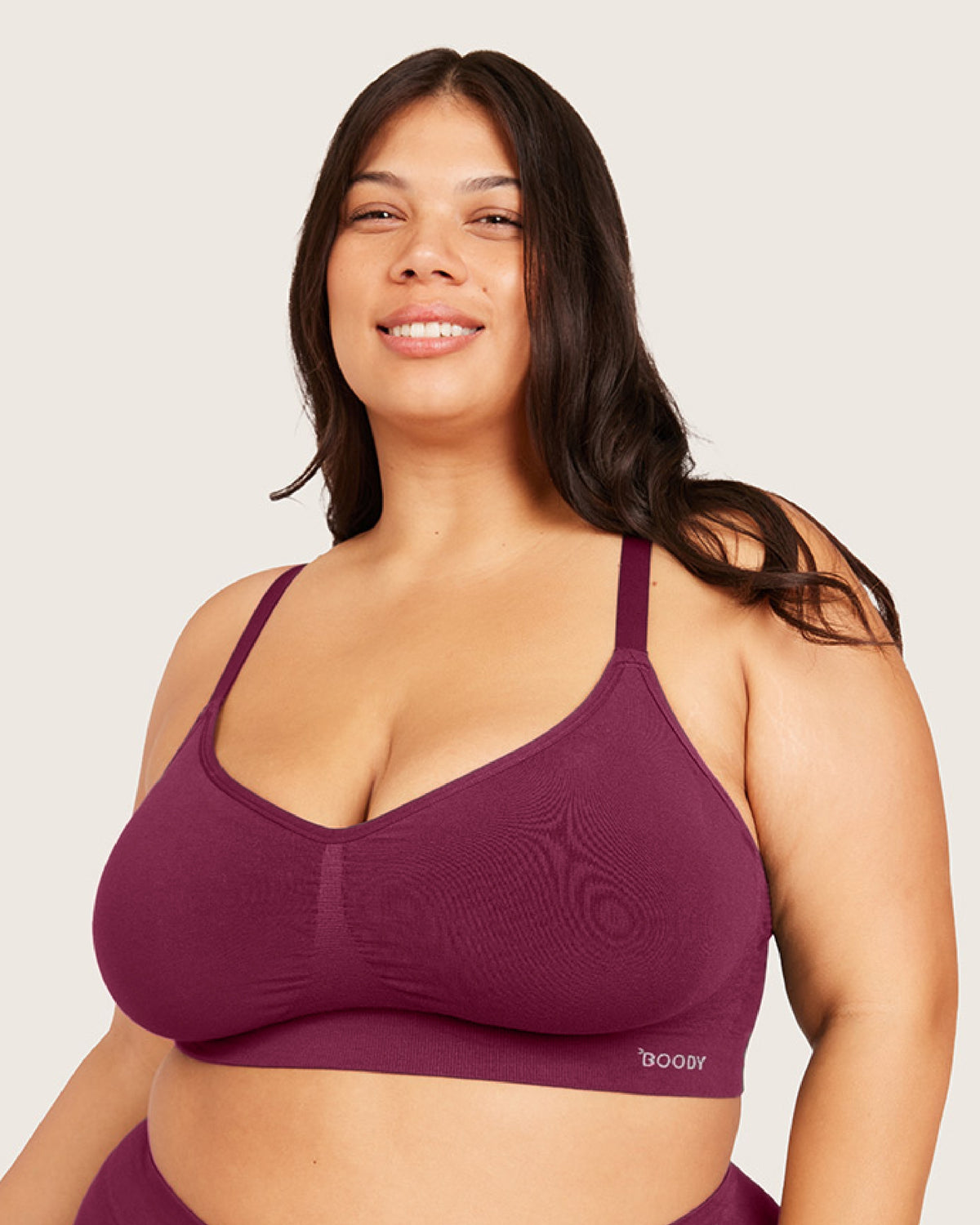 Wireless Full Bust T-Shirt Bra - BCAM Dark Pink