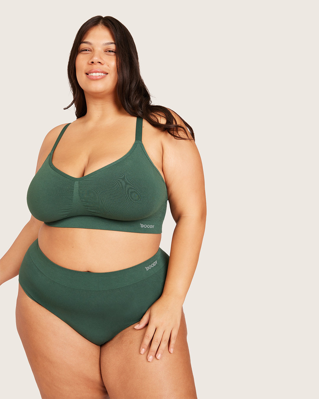 Wireless Full Bust T-Shirt Bra - Emerald Green