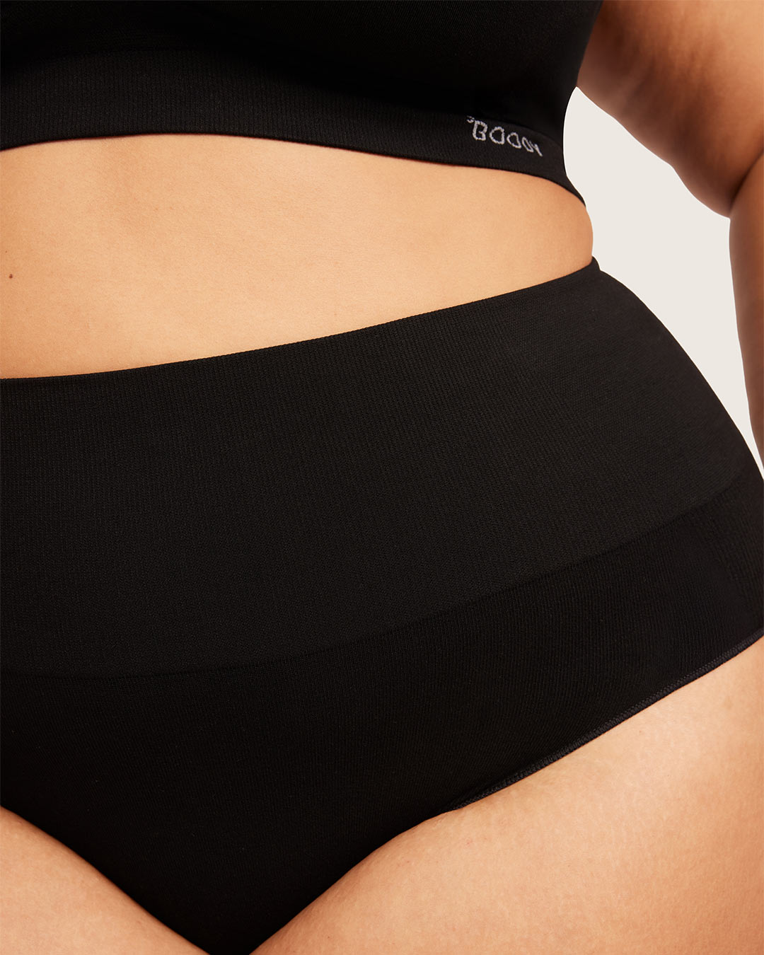 Shaper High Cut Full Briefs - Black