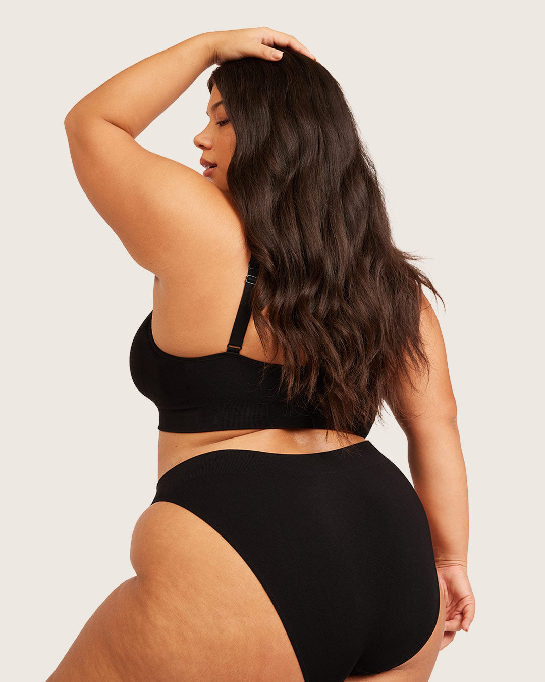 High Cut Full Briefs - Black