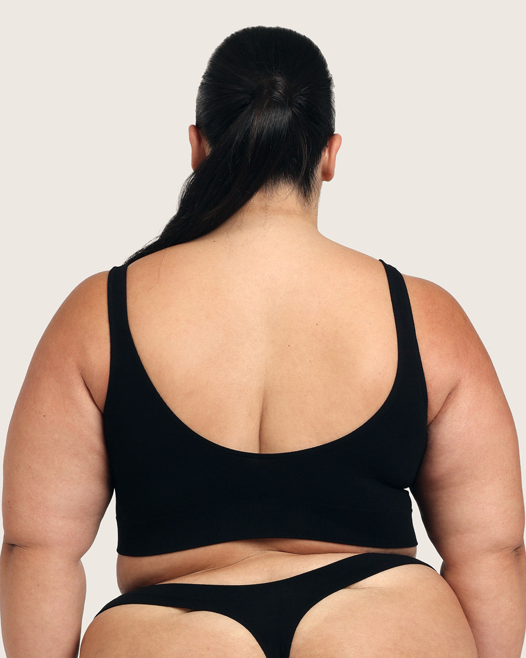 Seamfree Padded Crop Bra - Black