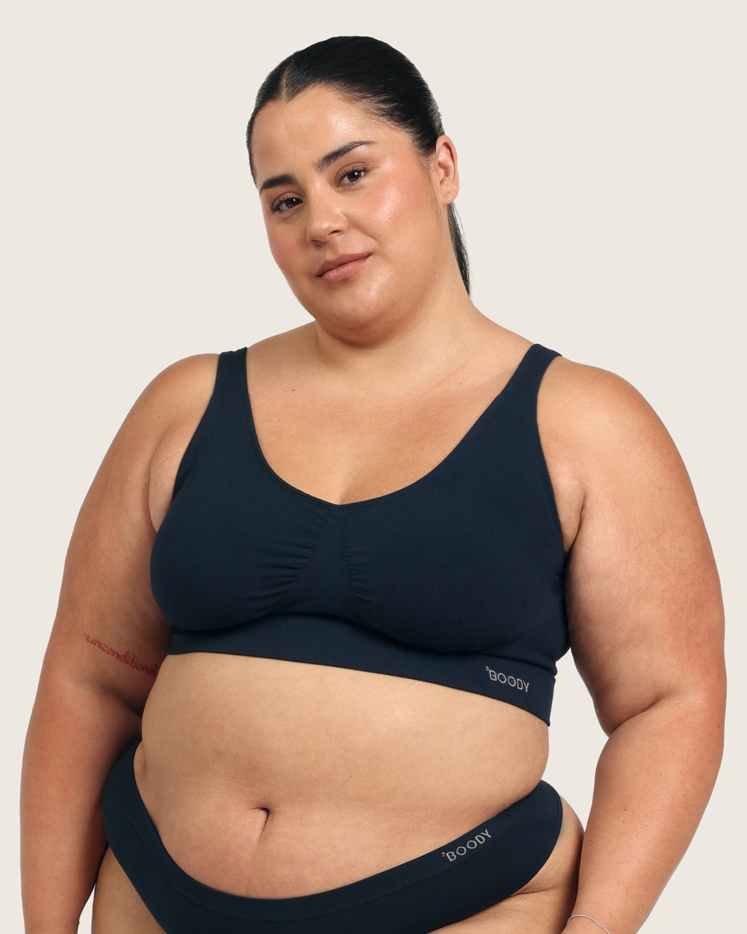 Seamfree Padded Crop Bra - Midnight