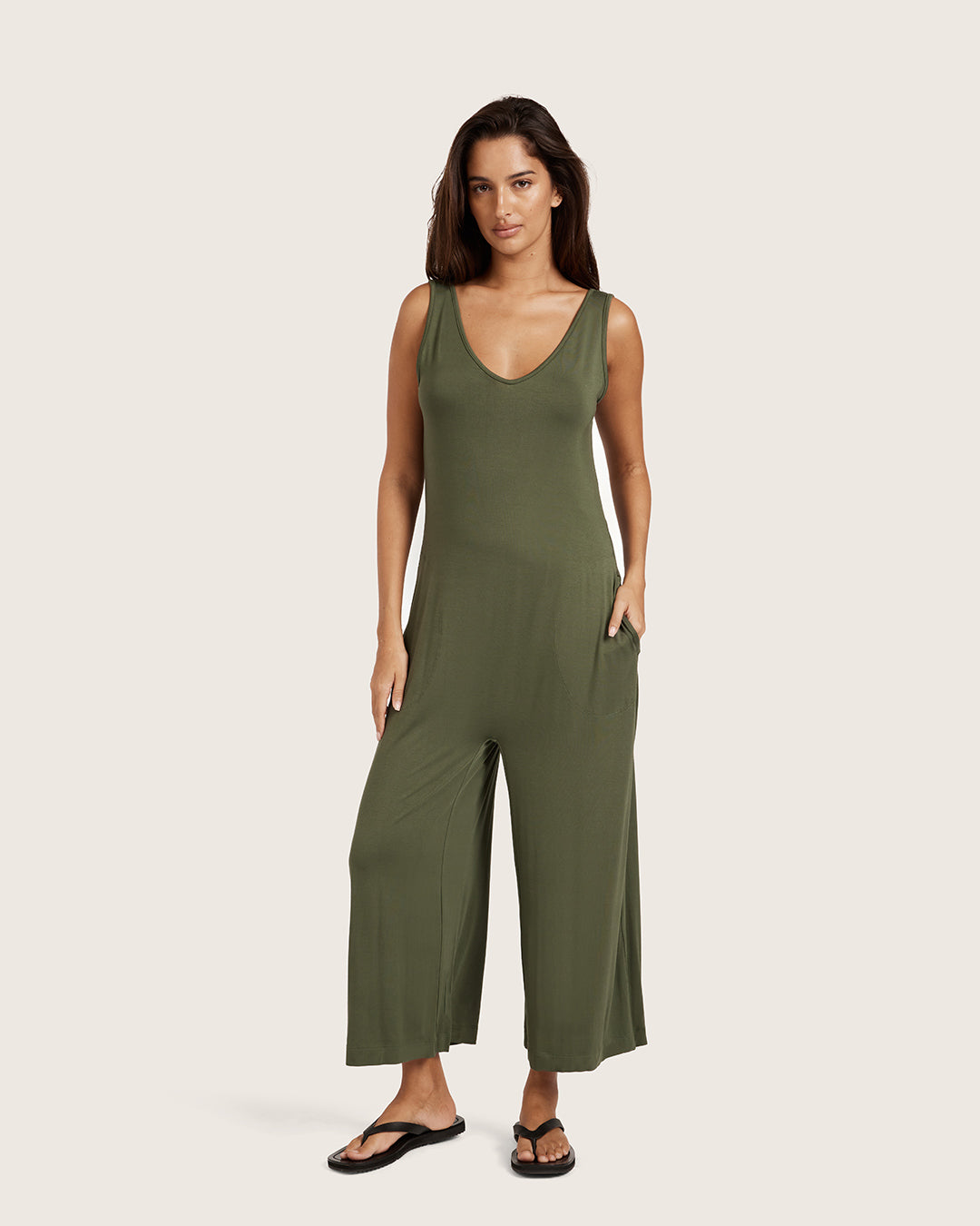 Long Jumpsuit - Moss