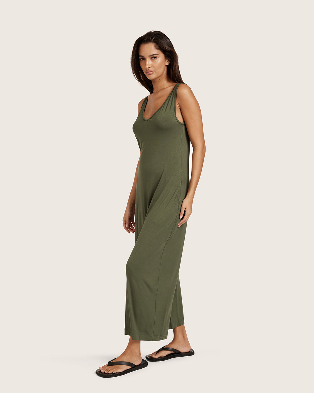 Long Jumpsuit - Moss