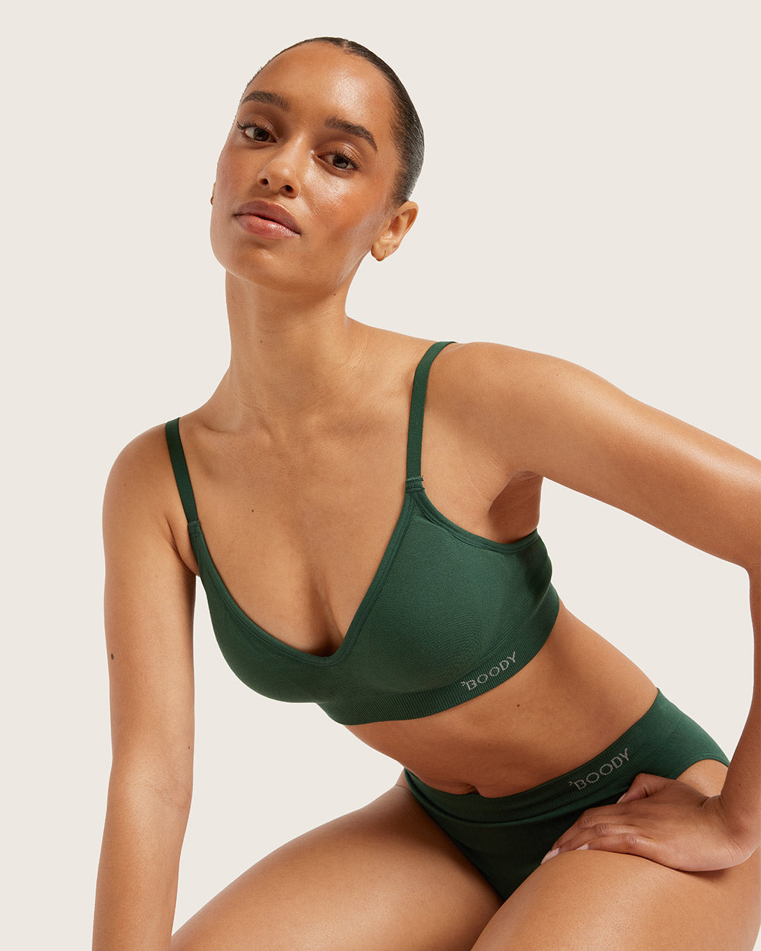 Wireless T-Shirt Bra - Emerald Green