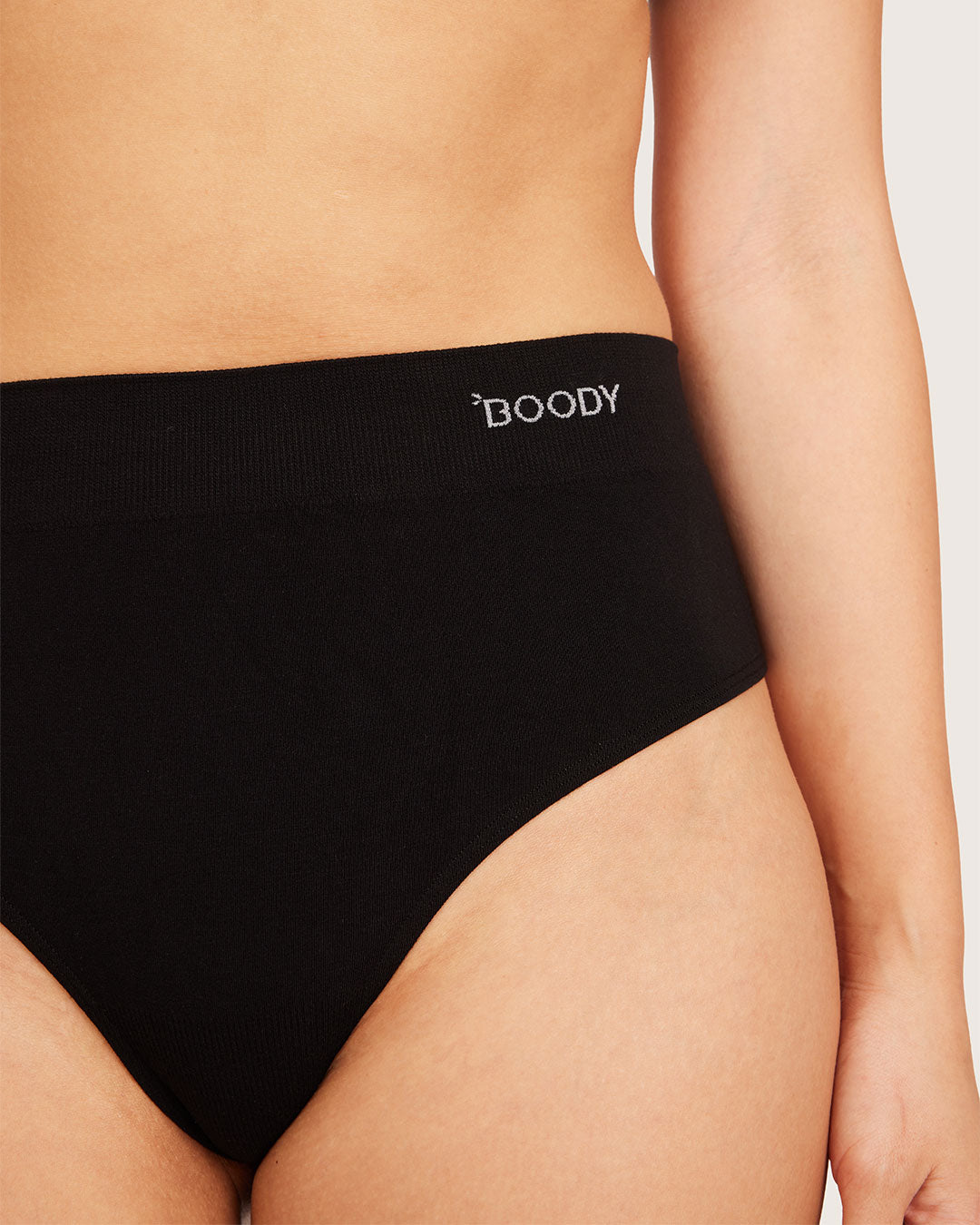 High Waist G-String - Black