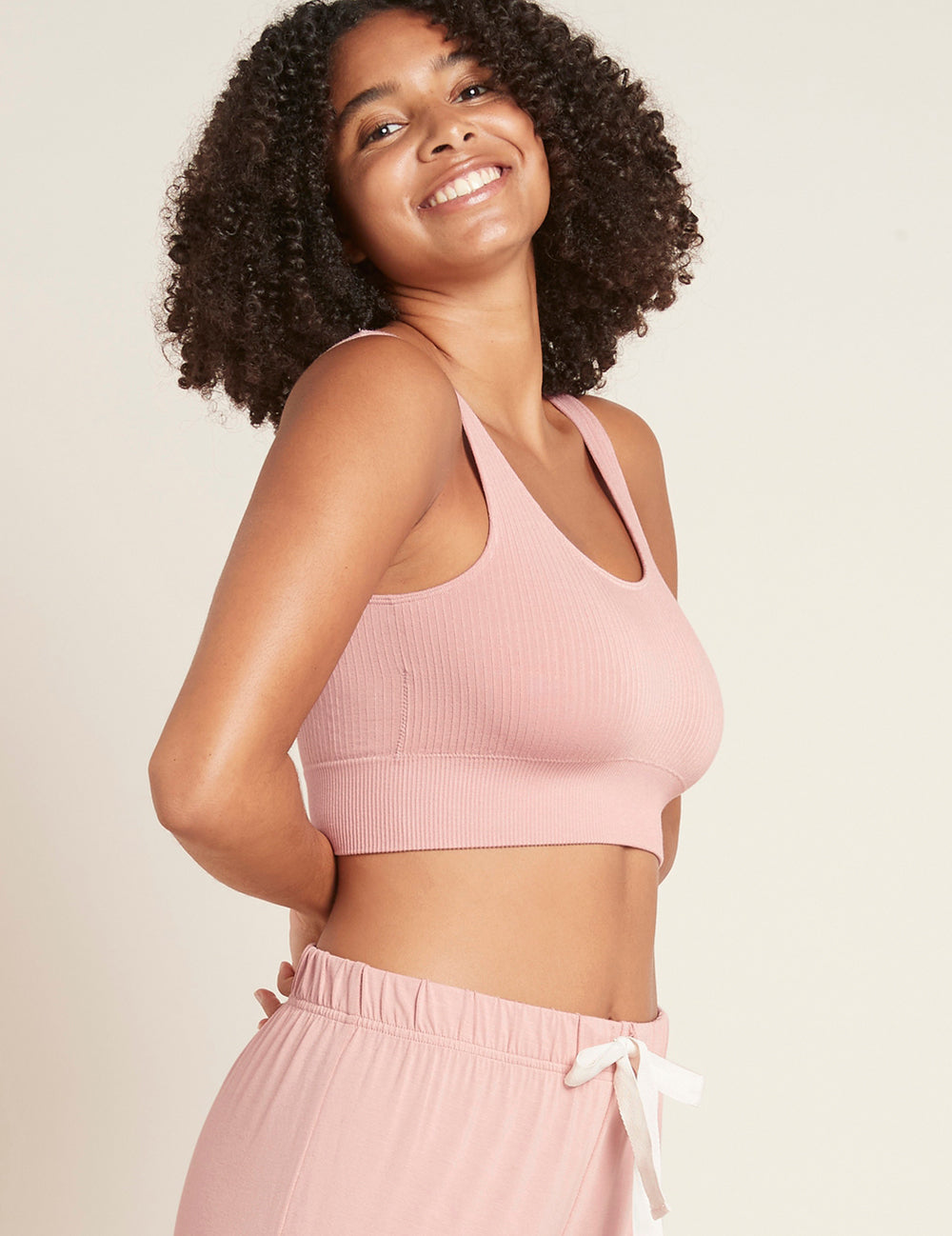Ribbed Seamfree Crop-Dusty Pink