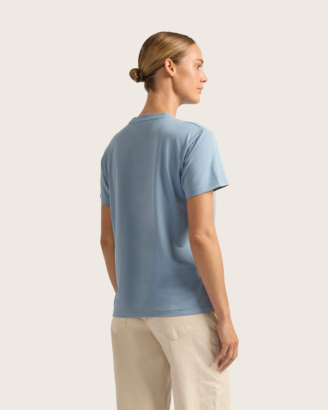 Women's Classic Crew Neck T-Shirt - Sky Blue