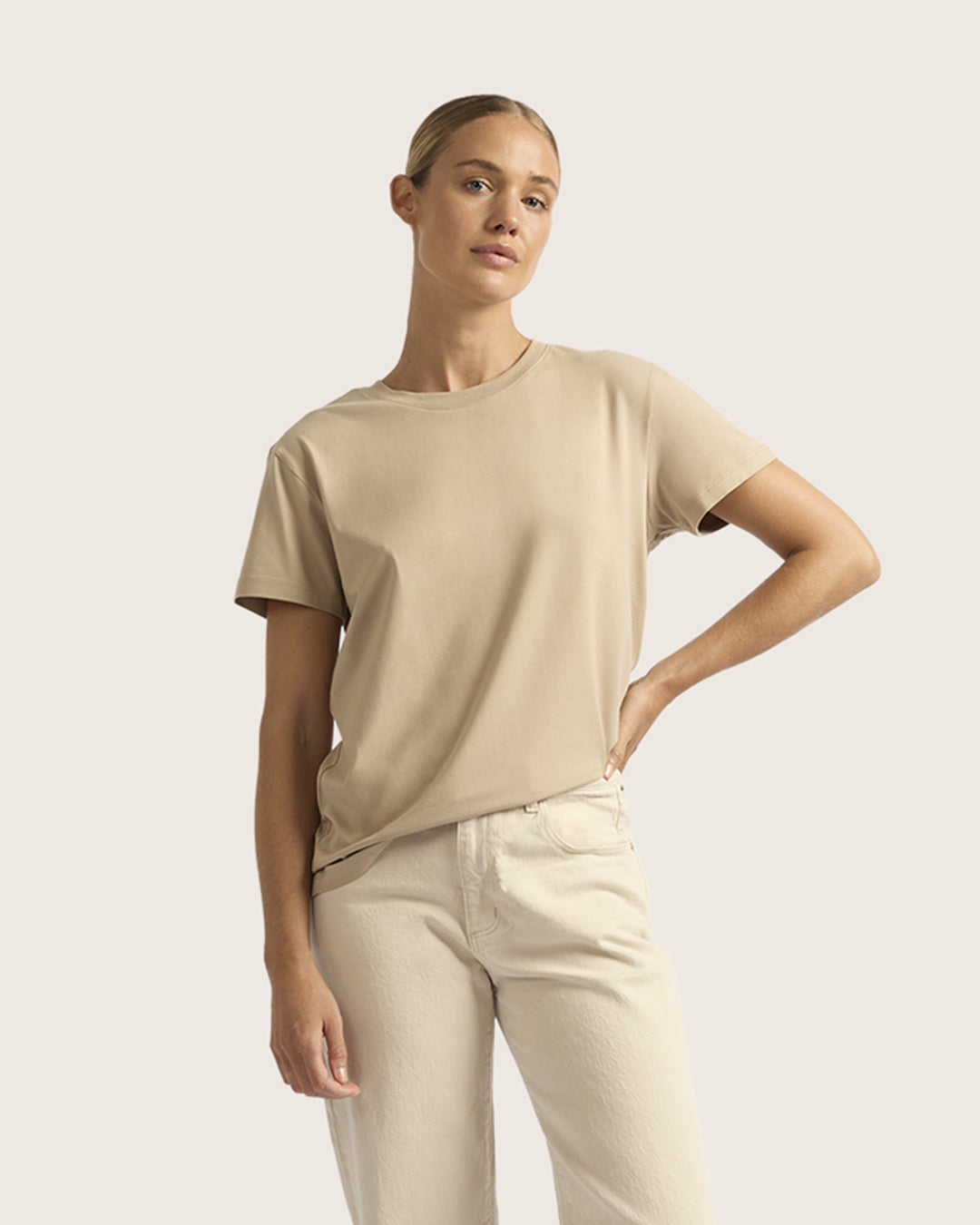 Women's Classic Crew Neck T-Shirt - Stone