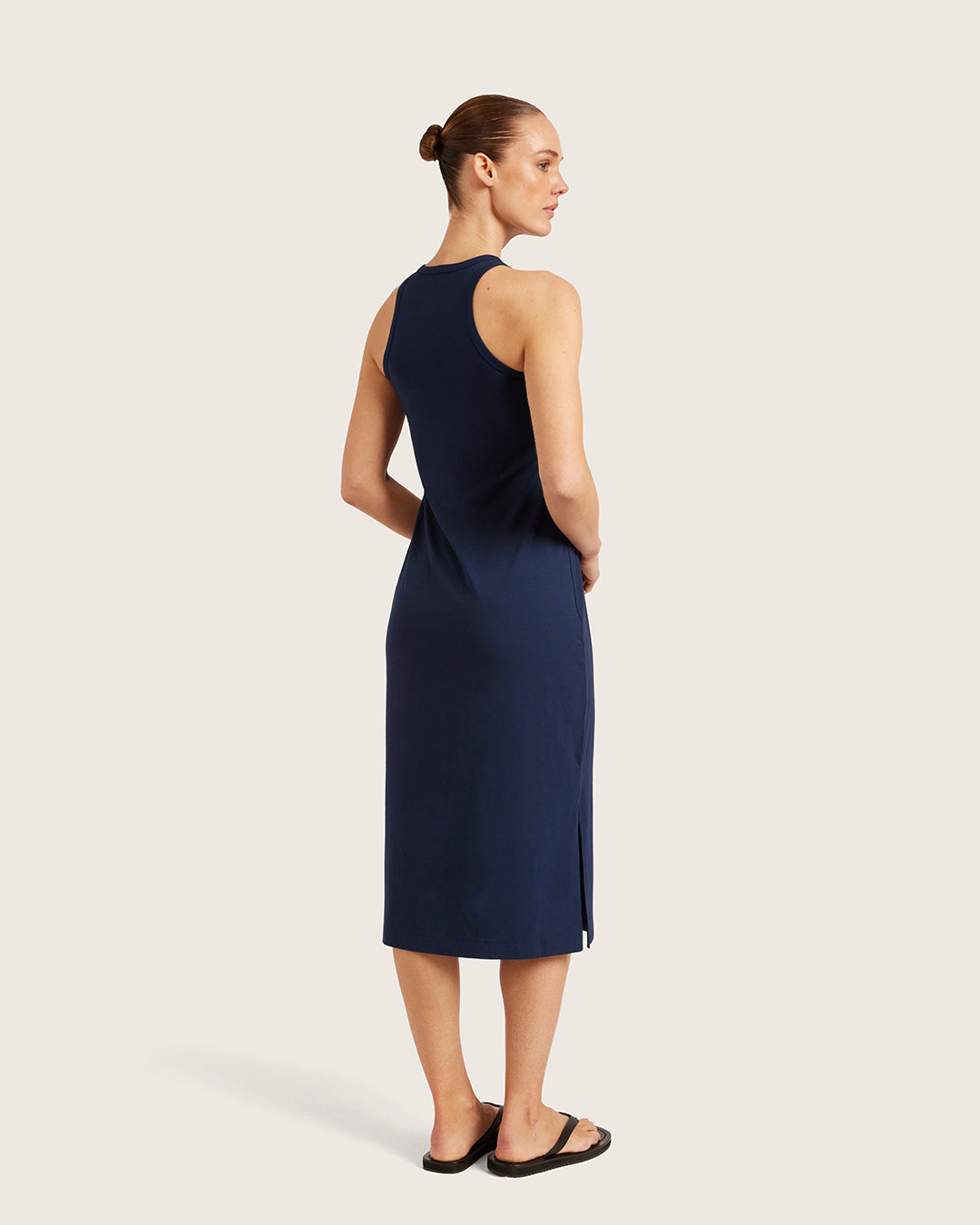 Women's Bamboo Racerback Dress in Navy – Boody UK