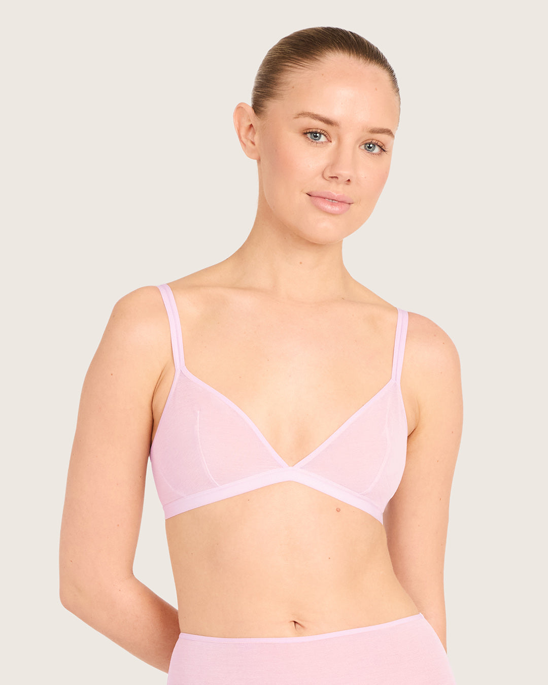 FreeMesh Triangle Bralette - Pink Sorbet
