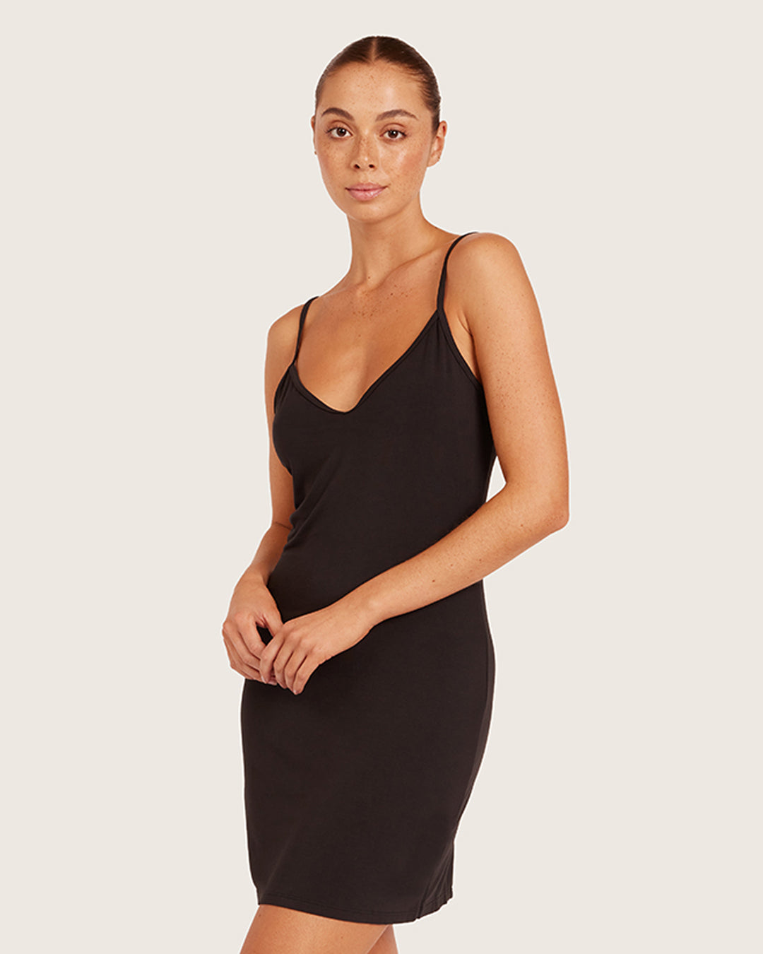 Base Layer V-Neck Slip-Black