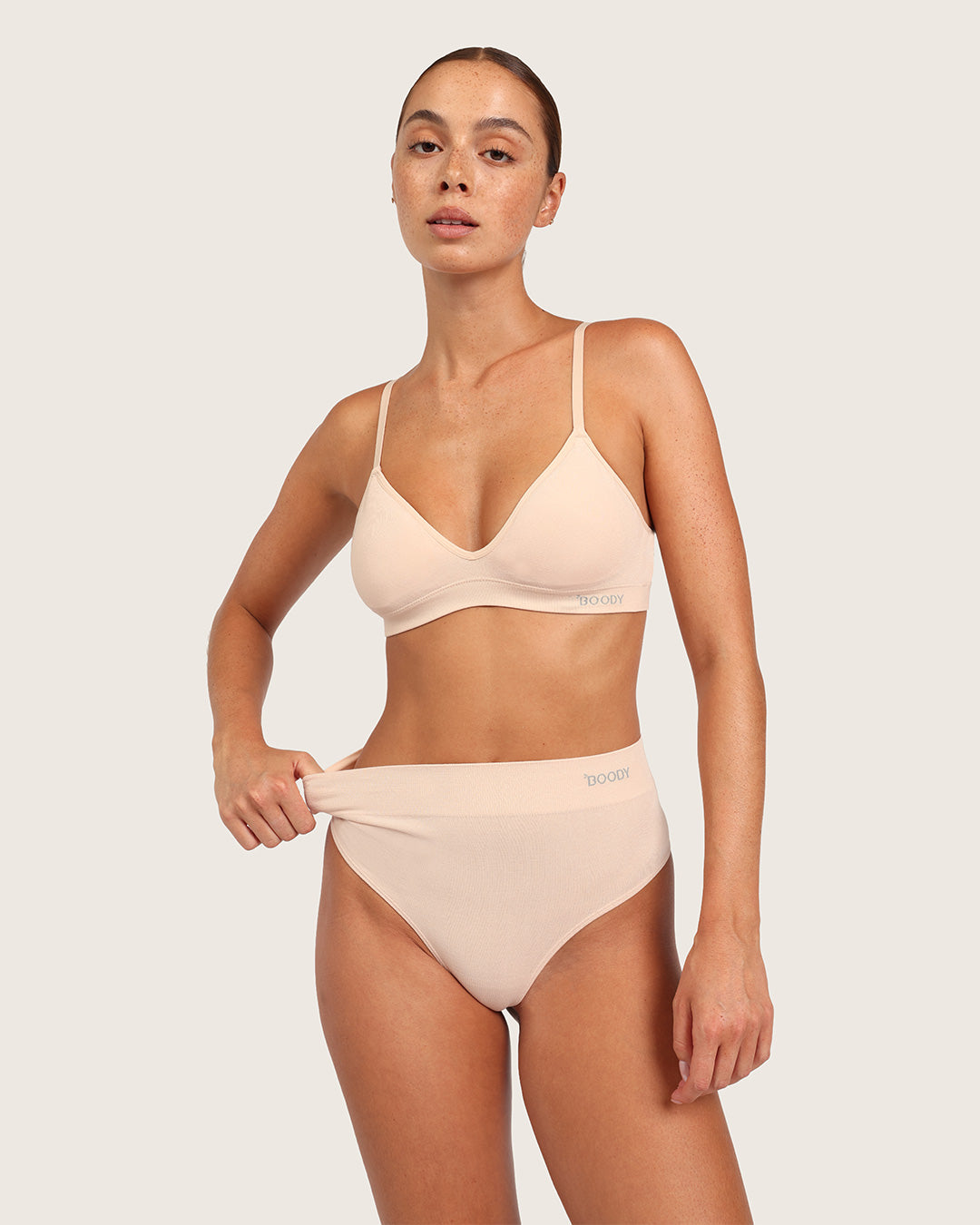 High Waist G-String - Shell