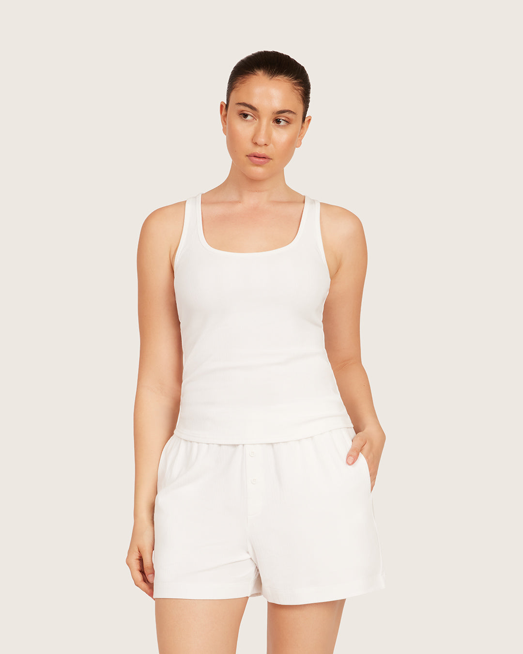 Lounge Tank Top - Chalk White
