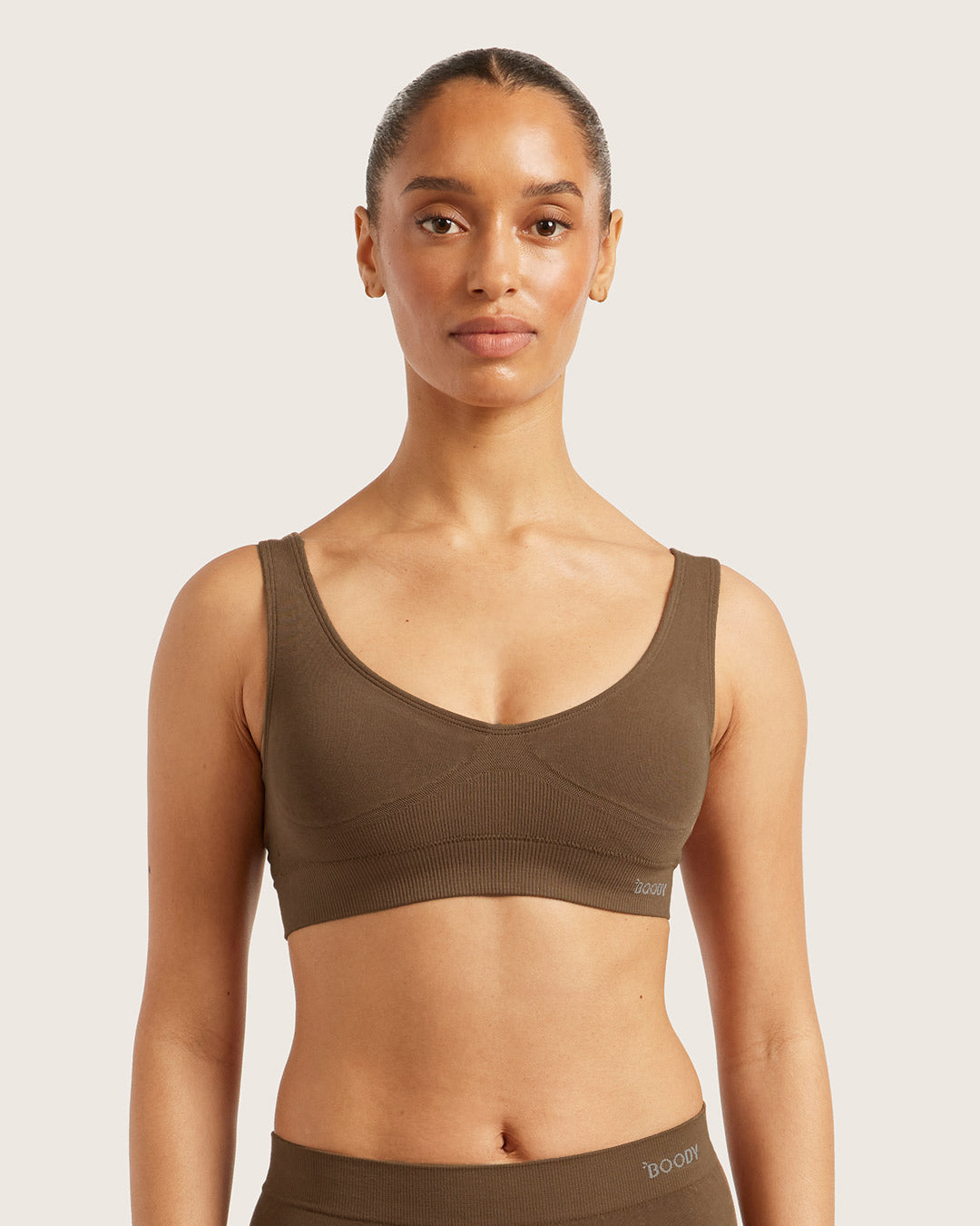 Seamfree Padded Crop Bra - Clove
