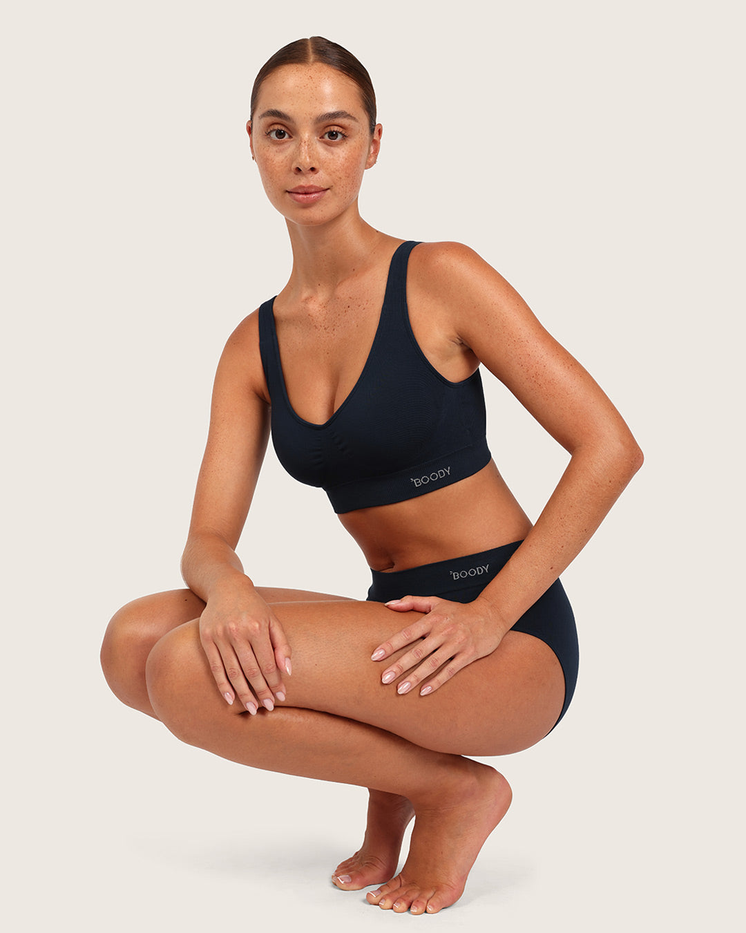 Seamfree Padded Crop Bra - Midnight